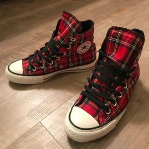Converse All Star Plaid High Tops